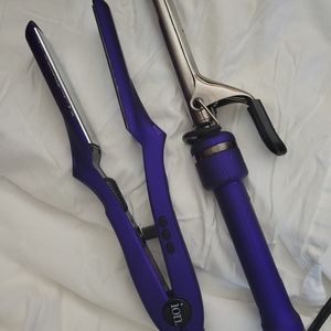 Curling iron and flat iron set